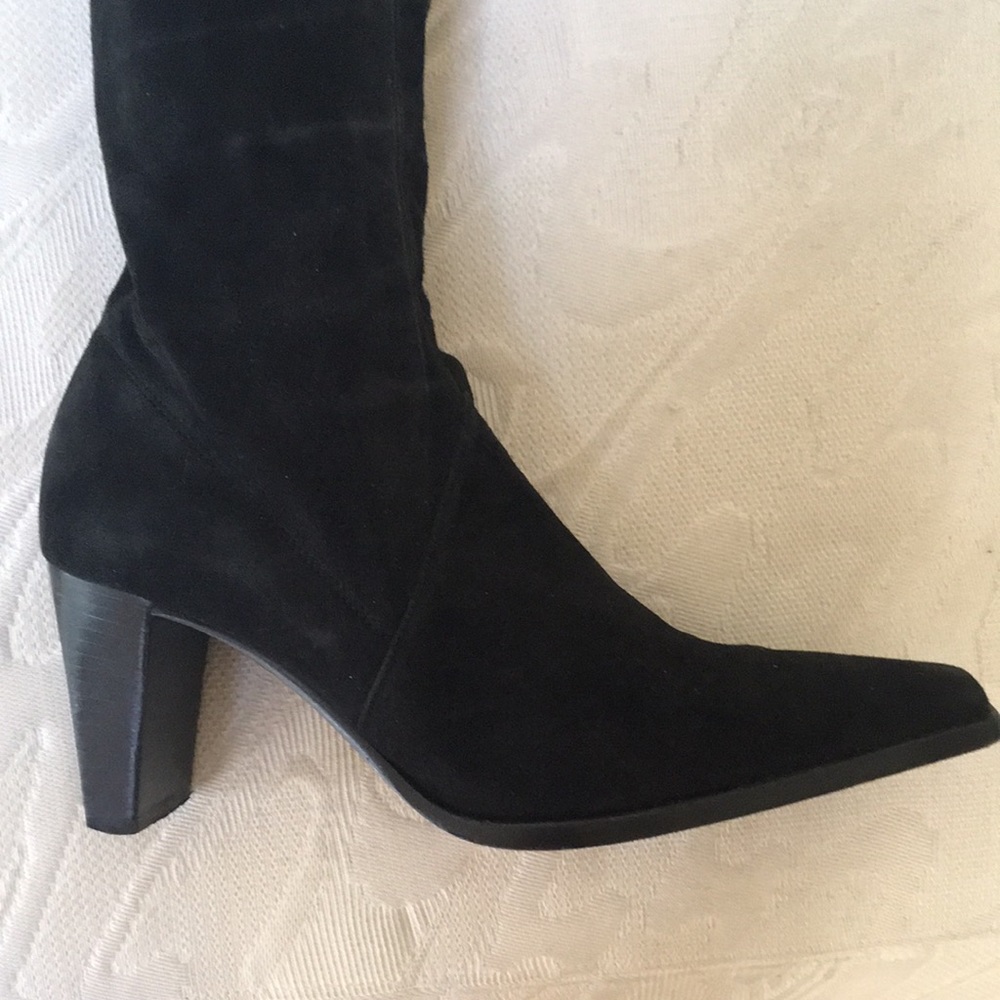 Sergio Rossi Black Suede High Boots Size 6 - Picture 3 of 8